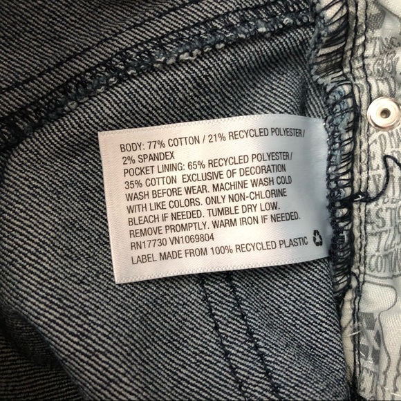 Cat & Jack Lace Front Decor Blue Jeans Shorts - Picture 7 of 7